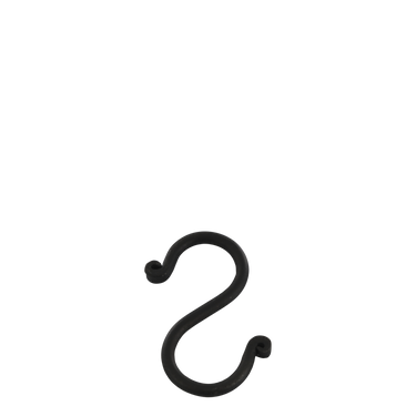 Iron S-hook | Charcoal black | 4 x 8 cm
