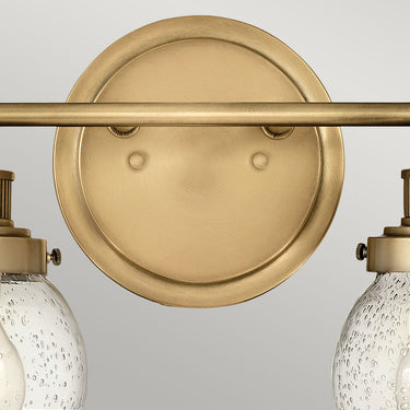 Wall lamp antique brass | For bathroom | 37.3 x 18.3 x 25 cm | Poppy | (IP44)