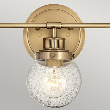 Wall lamp antique brass | For bathroom | 61.5 x 18.3 x 25 cm | Poppy | (IP44)