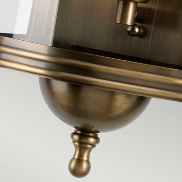 Wall lamp antique brass | Outdoor use | 17.5 x 13 x 60 cm | Downing Street | (IP44)
