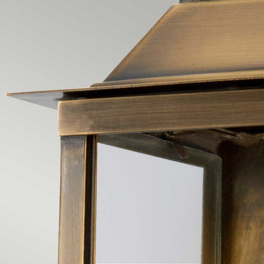 Wall lamp antique brass | Outdoor | 18 x 13 x 27 cm | Lambeth Palace | (IP44)