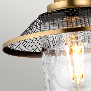 Wall lamp antique nickel and brass | For bathroom | 68.6 x 22 x 30.4 cm | Rigby | (IP44)