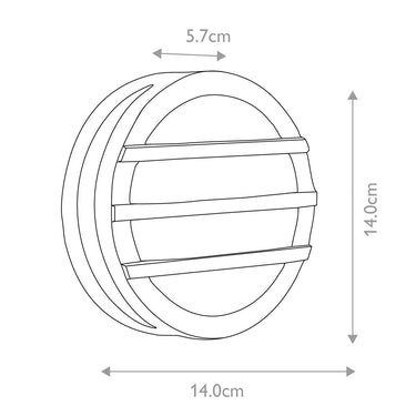Wall lamp graffiti grey | Outdoor use | 14 x 5.7 x 14 cm | Ano | (IP54)