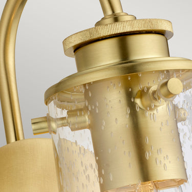 Wall lamp brushed brass | For bathroom | 12.7 x 14.9 x 24.4 cm | Braelyn | (IP44)