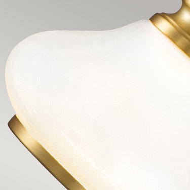 Wall lamp brushed brass | For bathroom | 16 x 20.6 x 19.1 cm | Ainsley | (IP44)