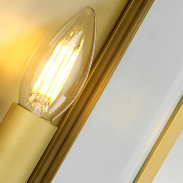 Wall lamp brushed brass | Outdoor | 25.5 x 11 x 31 cm | Holborn | (IP44)