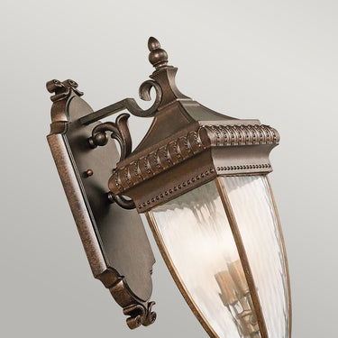 Wall lamp brushed bronze | Outdoor | 18.4 x 26.7 x 64.1 cm | Venetian Rain | (IP44)
