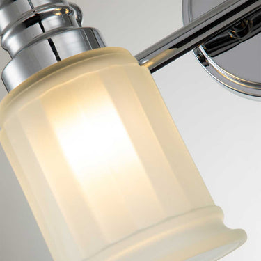 Wall lamp polished chrome | For bathroom | 35.7 x 17.1 x 23.7 cm | Swell | (IP44)