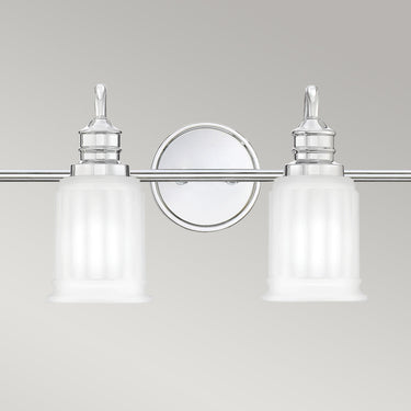 Wall lamp polished chrome | For bathroom | 81.3 x 17.1 x 23.7 cm | Swell | (IP44)