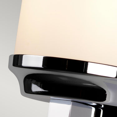 Wall lamp polished chrome | For bathroom | 11.4 x 12.9 x 24.1 cm | Amalia | (IP44)