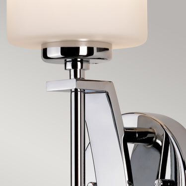 Wall lamp polished chrome | For bathroom | 11.4 x 13 x 48.9 cm | Taylor | (IP44)