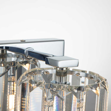 Wall lamp polished chrome | For bathroom | 12 x 15.2 x 17.8 cm | Divine | (IP44)