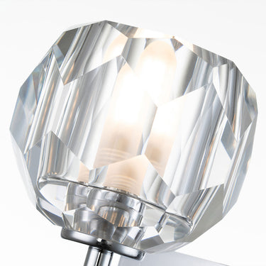 Wall lamp polished chrome | For bathroom | 12.2 x 16.6 x 34.6 cm | Regalia | (IP44)