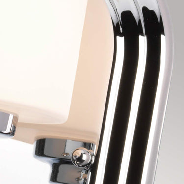 Wall lamp polished chrome | For bathroom | 12.9 x 16 x 21.6 cm | Malibu | (IP44)
