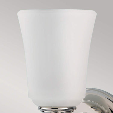Wall lamp polished chrome | For bathroom | 13.3 x 15.2 x 24.8 cm | Huguenot Lake | (IP44)