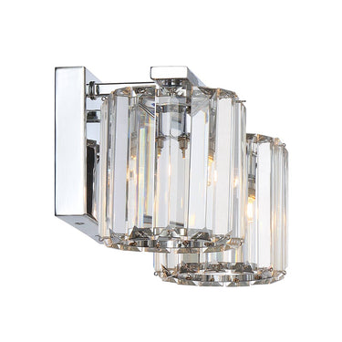 Wall lamp polished chrome | For bathroom | 34.3 x 15.2 x 15.2 cm | Divine | (IP44)