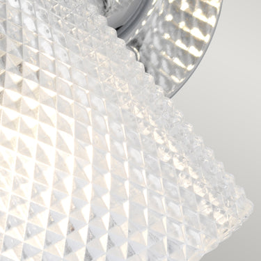 Wall lamp polished chrome | For bathroom | 34.5 x 19.3 x 16 cm | Hudson | (IP44)