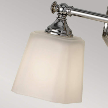 Wall lamp polished chrome | For bathroom | 35.6 x 15.2 x 25.7 cm | Concord | (IP44)