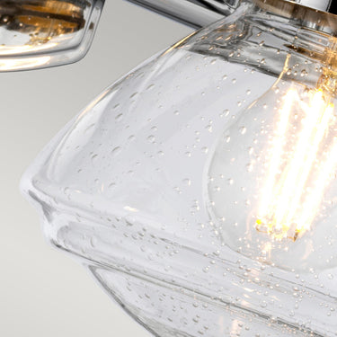 Wall lamp polished chrome | For bathroom | 44.9 x 20.1 x 20.1 cm | Scholar | (IP44)