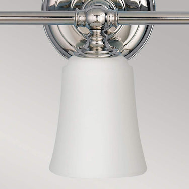 Wall lamp polished chrome | For bathroom | 53.3 x 15.2 x 24.8 cm | Huguenot Lake | (IP44)