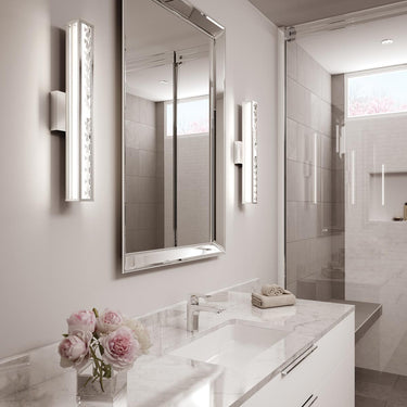 Wall lamp polished chrome | For bathroom | 59.7 x 10.2 x 12.7 cm | Jessie | (IP44)