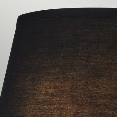 Wall lamp polished chrome/black shade | For bathroom | 22 x 16.4 x 42.4 cm | Falmouth | (IP44)