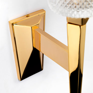 Wall lamp polished gold | For bathroom | 12.6 x 20 x 50.6 cm | Verity | (IP44)