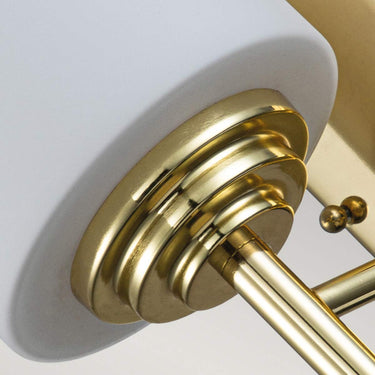 Wall lamp polished brass | For bathroom | 12.9 x 16 x 21.6 cm | Malibu | (IP44)
