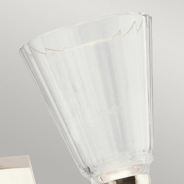 Wall lamp Polished nickel | For bathroom | 36.8 x 16.7 x 23 cm | Kayva | (IP44)
