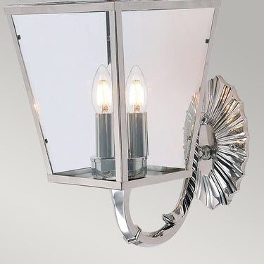 Wall lamp Polished nickel | Outdoor | 22 x 34.6 x 47.8 cm | Mansion House | (IP44)
