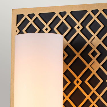Wall lamp lacquered gold | For bathroom | 15.2 x 11.4 x 34.3 cm | Ziggy | (IP44)