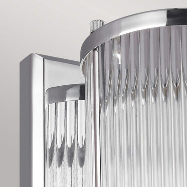 Wall lamp chrome | For bathroom | 12.1 x 13.3 x 38.1 cm | Paulson | (IP44)