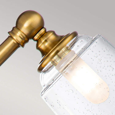 Wall lamp matte brass | For bathroom | 53.3 x 15.2 x 24.8 cm | Huguenot Lake | (IP44)