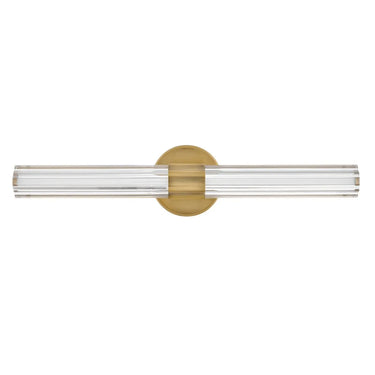 Georgette LED-seinävalaisin messinki ja kirkas uurrettu kristalli, leveys 61 cm – tuotekuva 9