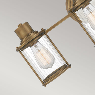Wall lamp brass | For bathroom | 56 x 17.9 x 21.8 cm | Riggs | (IP44)