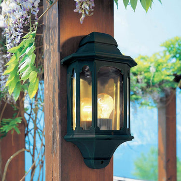 Wall lamp black | Outdoor | 19 x 12 x 38 cm | Chapel | (IP44)