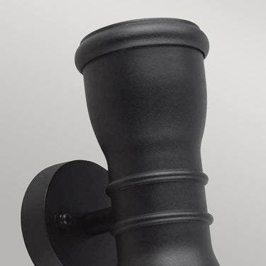 Wall lamp black | Outdoor | 9.2 x 12.9 x 23 cm | Malvern | (IP44)