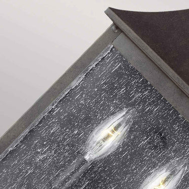 Wall lamp black-gray | Outdoor use | 24.1 x 16.2 x 43.2 cm | Galena | (IP44)