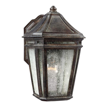 Wall lamp in patinated chestnut brown | Outdoor | 17.1 x 20.6 x 29.7 cm | Londontowne | (IP44)