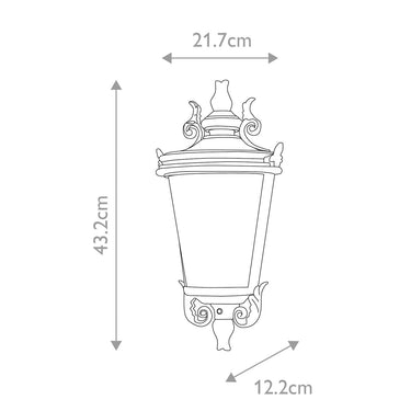 Wall lamp bronze | Outdoor | 21.7 x 12.2 x 43.2 cm | Baltimore | (IP44)