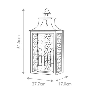 Wall lamp bronze | Outdoor | 27.7 x 17 x 61.5 cm | Balmoral | (IP44)