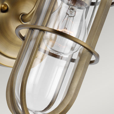 Wall lamp dark antique brass | For bathroom | 14 x 19.7 x 31.1 cm | Urban Restoration | (IP44)