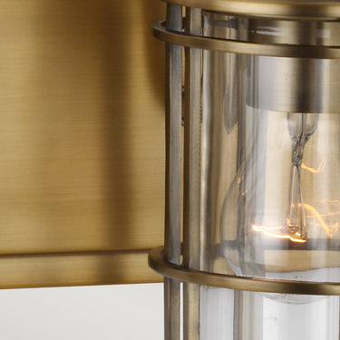 Wall lamp dark antique brass | For bathroom | 54.3 x 18.4 x 31.1 cm | Urban Restoration | (IP44)