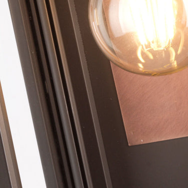 Wall lamp dark bronze and copper | Outdoor | 17.8 x 14 x 35.5 cm | Sutcliffe | (IP44)