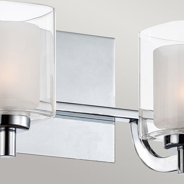 Wall lamp polished chrome | For bathroom | 33.1 x 16.5 x 15.9 cm | Kolt | (IP44)