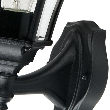 Wall lamp black | Outdoor | 17.3 x 22 x 42.7 cm | Ledbury | (IP44)