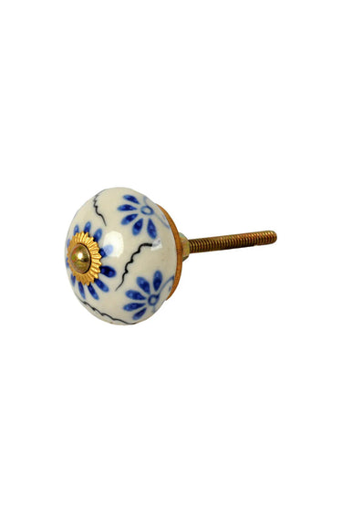 Light blue porcelain knob | Ø4 cm