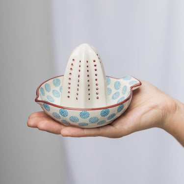 Blue ceramic citrus press | Ø10 x 12 cm | RETRO