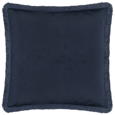 Decorative pillowcase dark blue with fringe edges | 50 x 50 cm | William Morris Strawberry Thief collection
