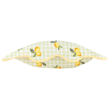 Sisustustyynyliina kelta-vihreä | Myös ulkokäyttöön | 45 x 45 cm | Lemons